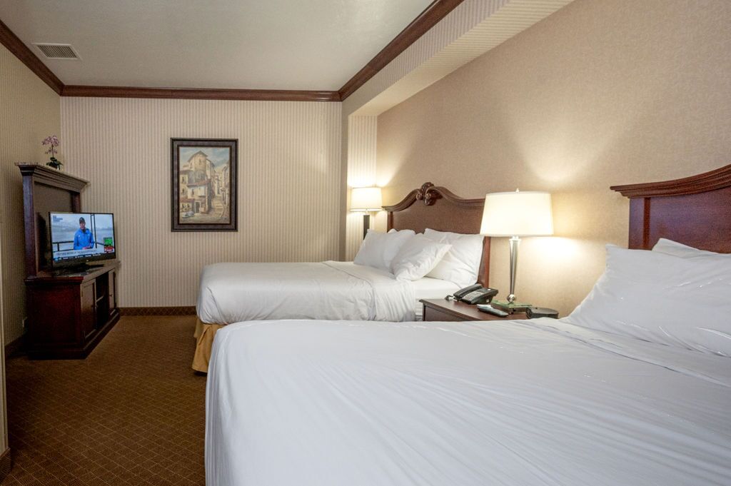 deluxe suite, 2 queen beds, non smoking (one-bedroom) | hypo-allergenic bedding, desk, laptop workspace, iron/ironing board