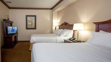 Deluxe Suite, 2 Queen Beds, Non Smoking (One-Bedroom) | Hypo-allergenic bedding, desk, laptop workspace, iron/ironing board