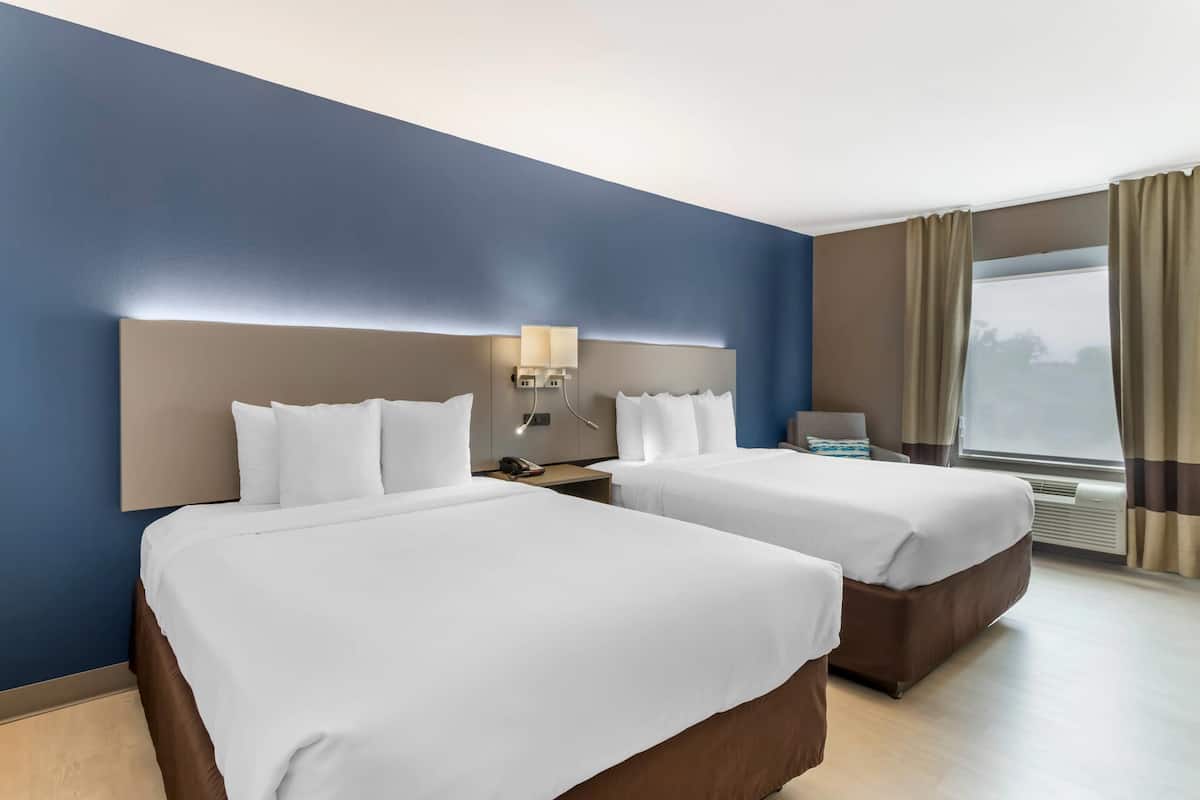 Standard Room, 2 Queen Beds, Non Smoking | Desk, iron/ironing board, free cots/infant beds, rollaway beds