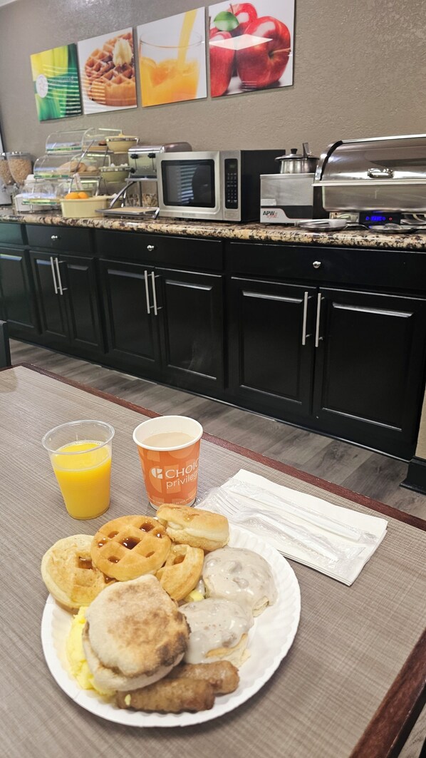 Free buffet breakfast