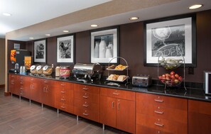 Free daily buffet breakfast