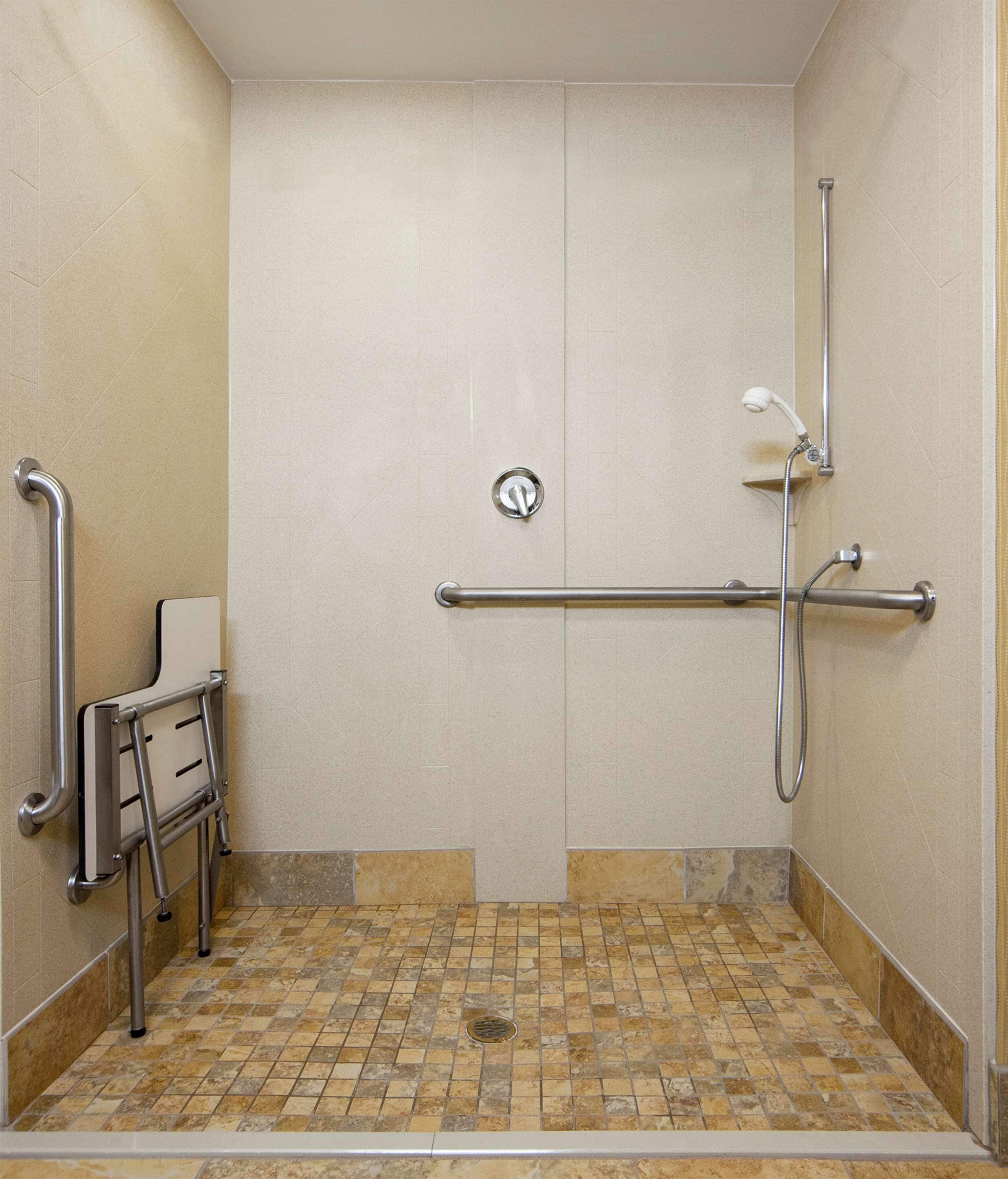 room, 1 king bed, accessible, non smoking | bathroom | combined shower/bathtub, free toiletries, hair dryer, towels