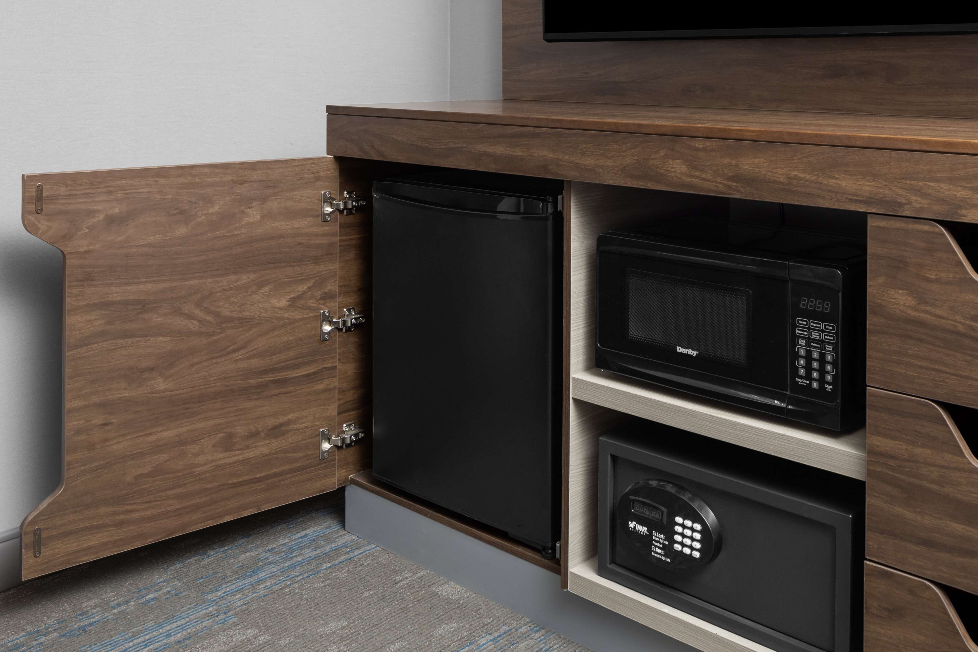 in-room safe, desk, blackout curtains, iron/ironing board