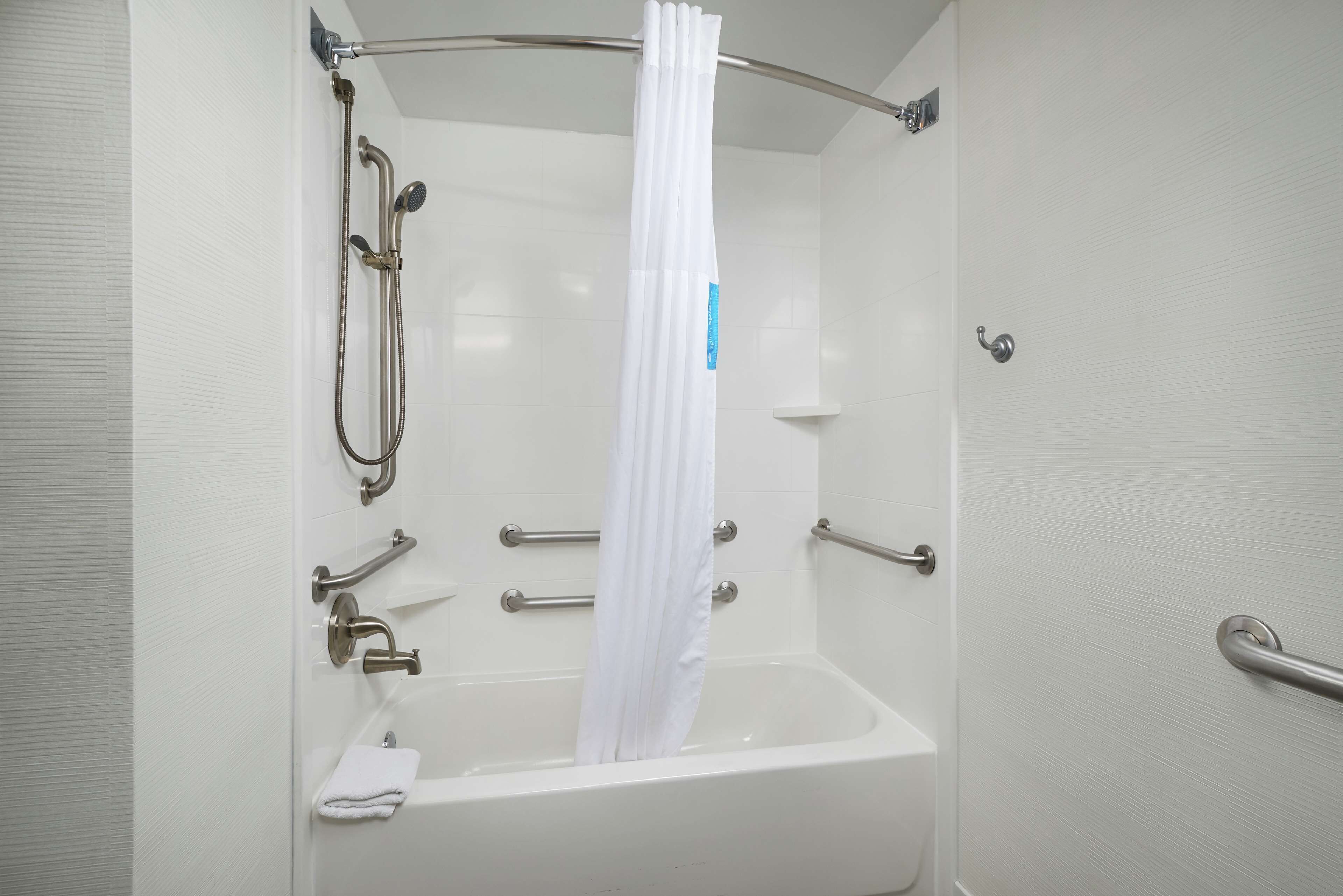 room, 2 queen beds, accessible, non smoking | bathroom | hair dryer, towels