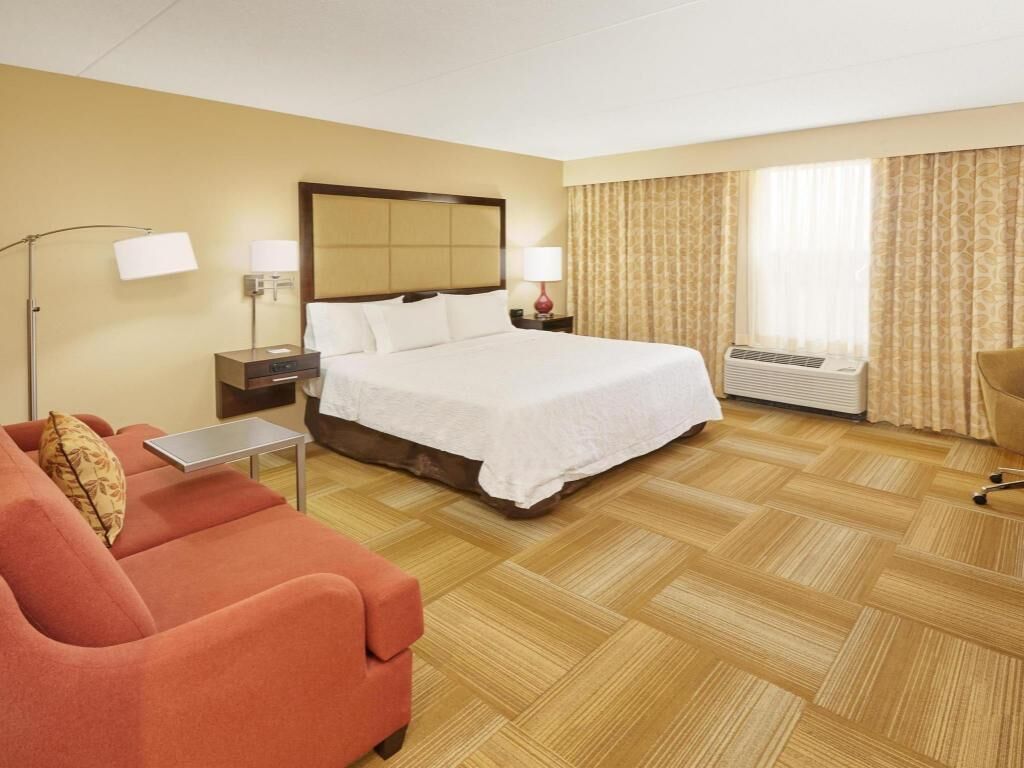 Premium bedding, desk, blackout drapes, iron/ironing board