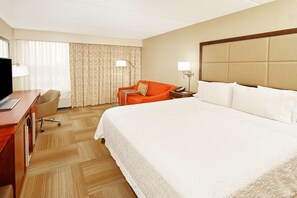 Room, 1 King Bed with Sofa bed (Study) | Premium bedding, desk, blackout drapes, iron/ironing board - Hampton Inn Lafayette (Lafayette)