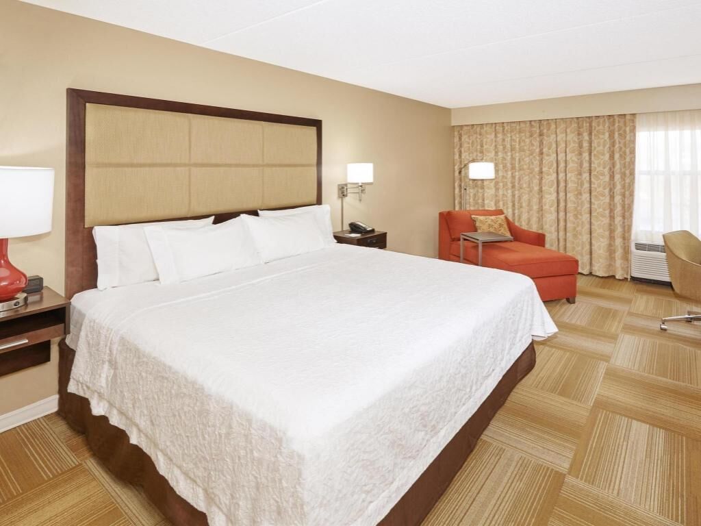 Premium bedding, desk, blackout curtains, iron/ironing board