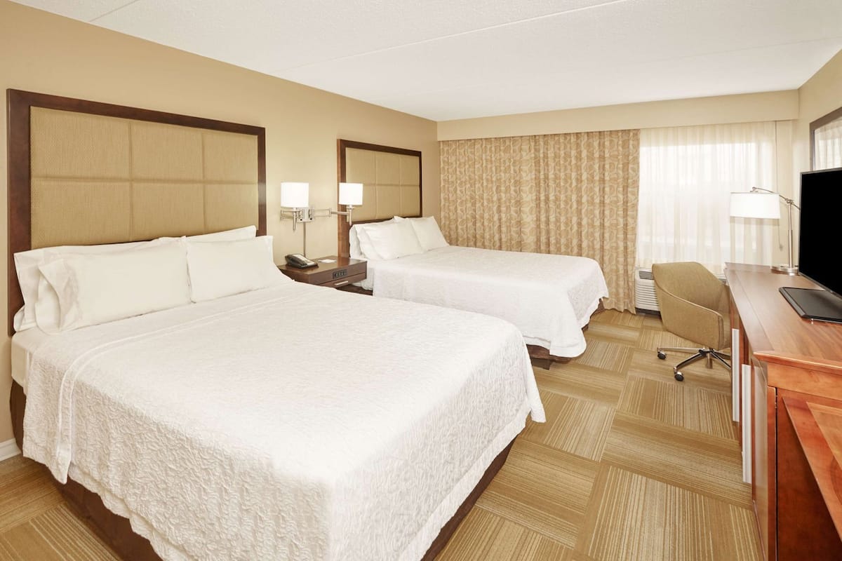 Premium bedding, desk, blackout curtains, iron/ironing board