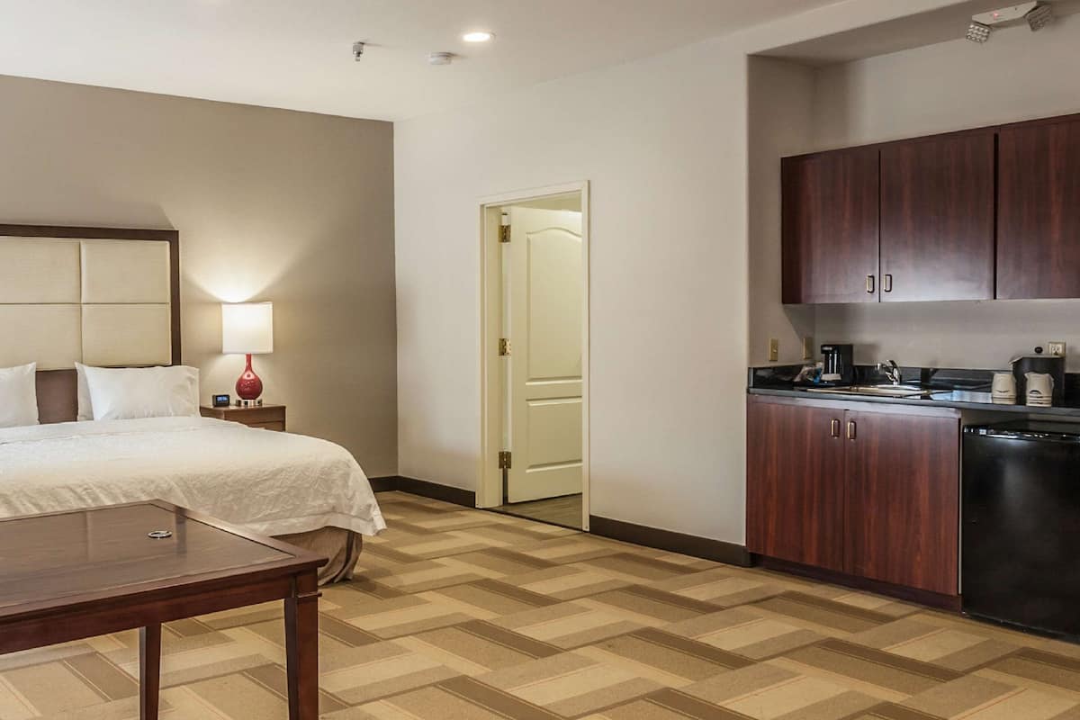 suite, 1 king bed, non smoking | hypo-allergenic bedding, down duvets, in-room safe, desk