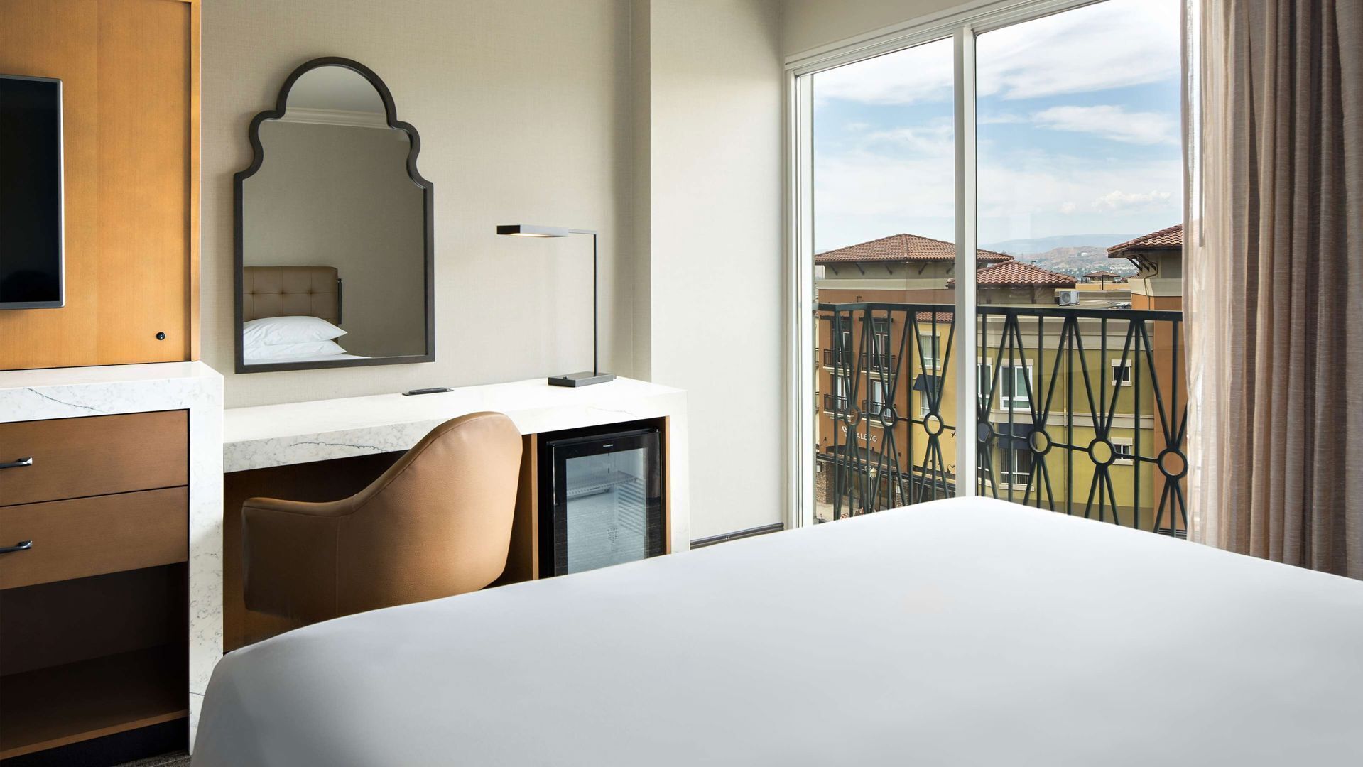 In-room safe, desk, laptop workspace, blackout drapes