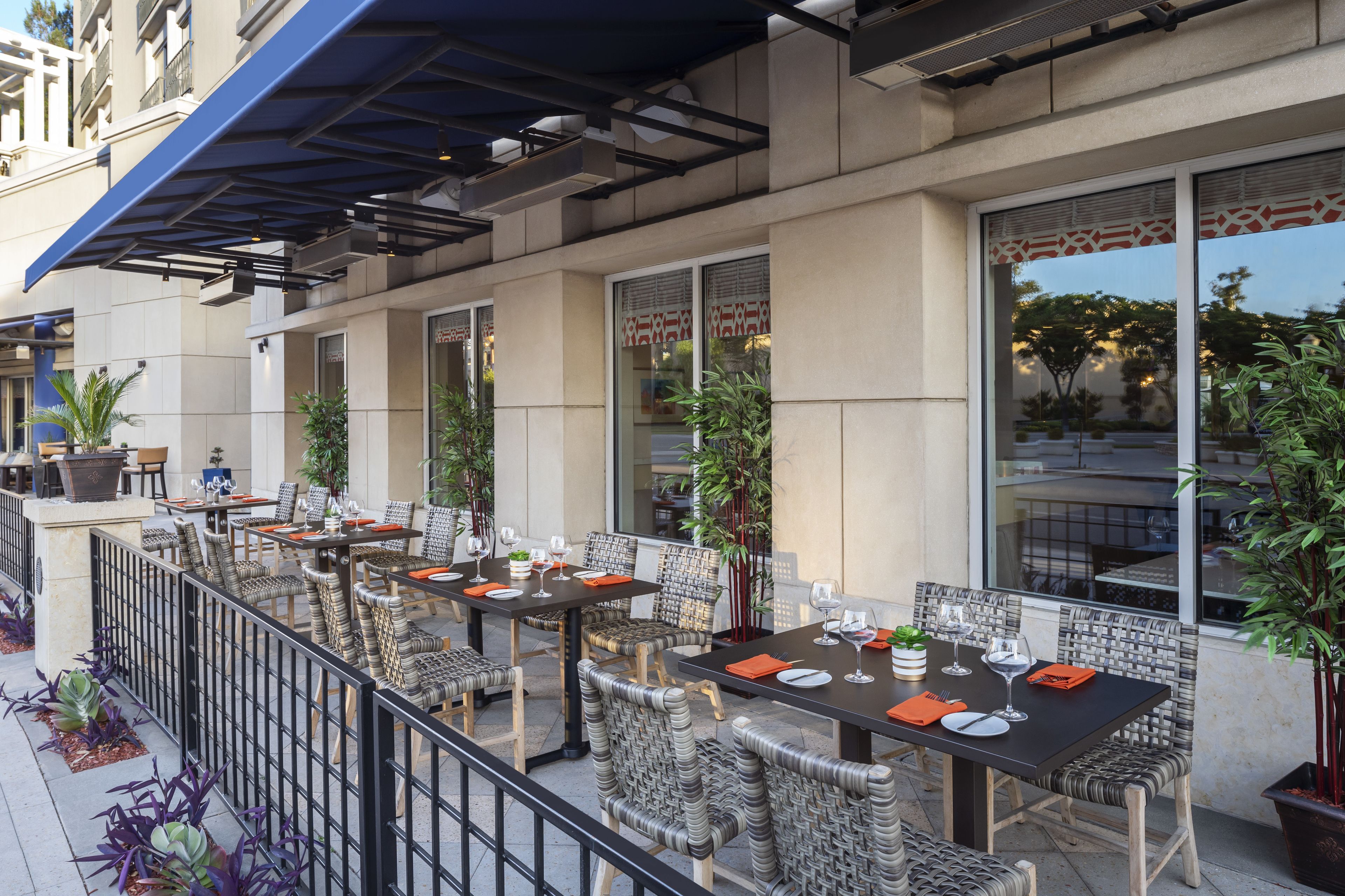 breakfast, lunch, dinner served; al fresco dining