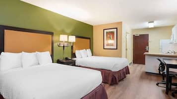Studio Suite, 2 Double Beds, Non Smoking | Desk, laptop workspace, iron/ironing board, free WiFi