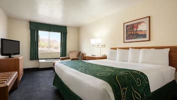 Rom, 1 kingsize-seng, ikke-røyk | Skrivebord, blendingsgardiner og strykejern/-brett