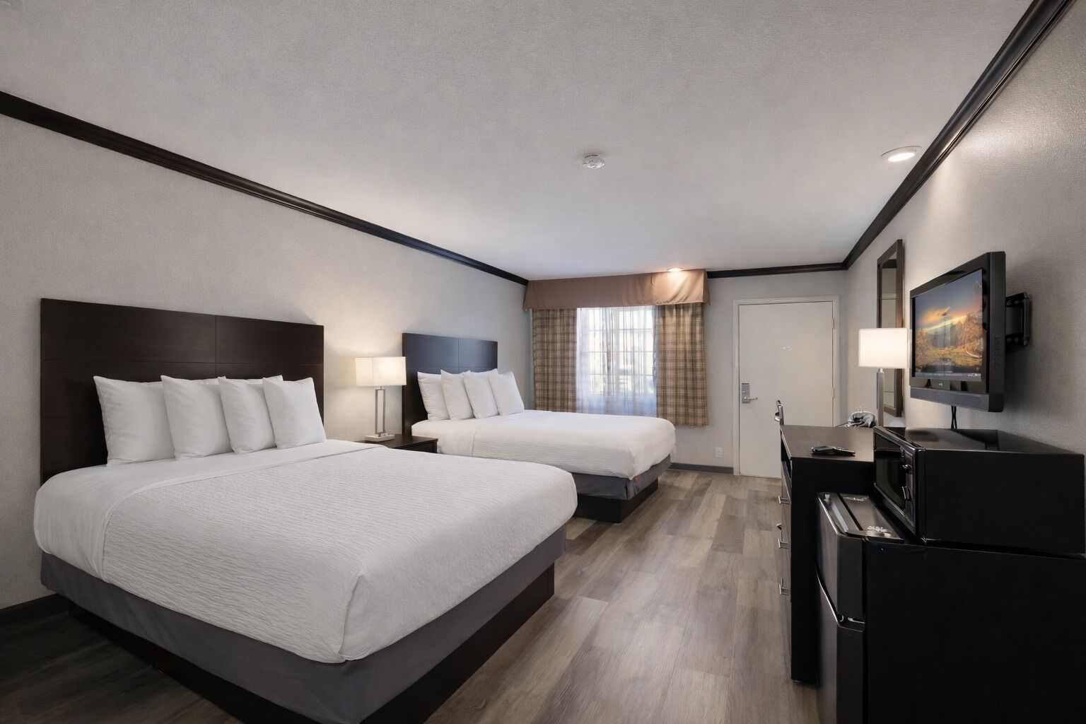 Standard Room, 2 Queen Beds | Desk, soundproofing, iron/ironing board, free WiFi