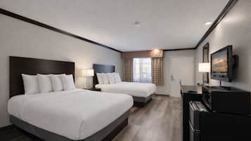 Standard Room, 2 Queen Beds | Desk, soundproofing, iron/ironing board, free WiFi