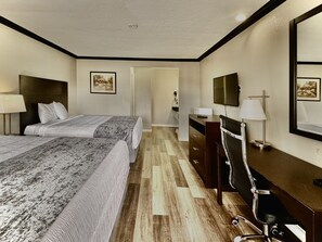 Standard Room, 2 Queen Beds | Desk, soundproofing, iron/ironing board, free WiFi