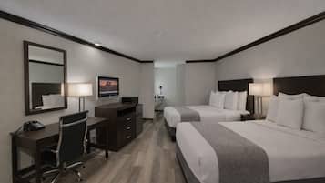 Standard Room, 2 Queen Beds | Desk, soundproofing, iron/ironing board, free WiFi