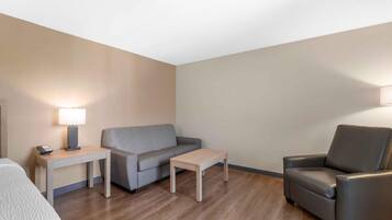Desk, blackout curtains, iron/ironing board, free WiFi