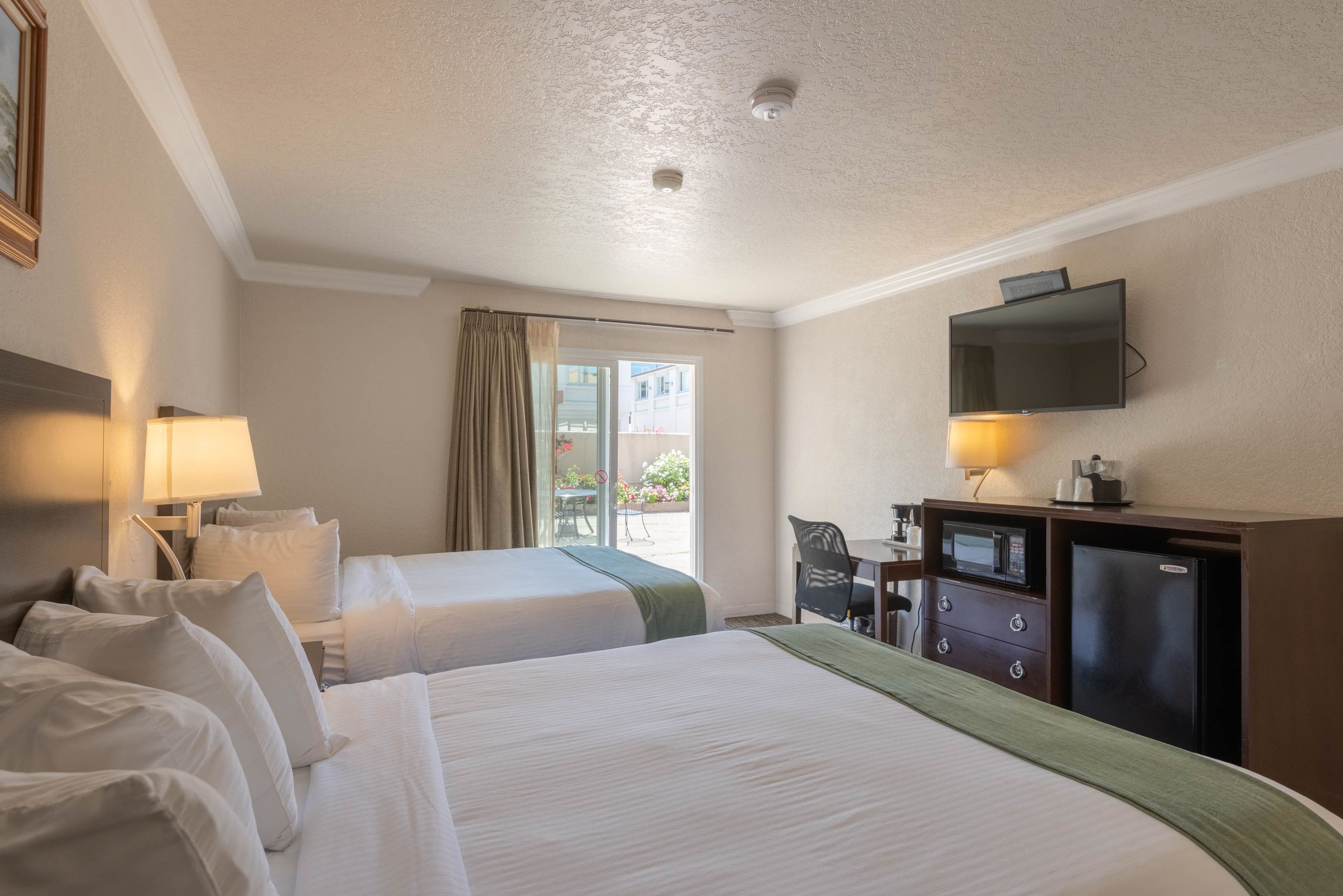 deluxe room, 2 queen beds | 1 bedroom, premium bedding, down duvets, desk