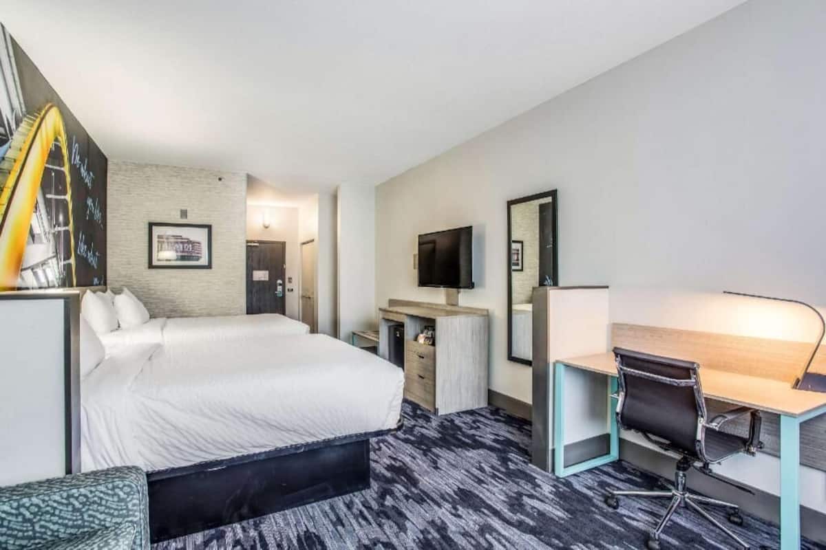 In-room safe, desk, blackout curtains, iron/ironing board