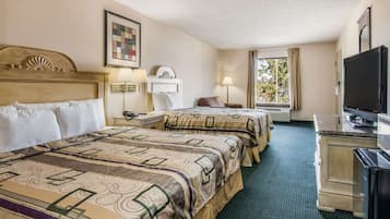 Desk, blackout curtains, iron/ironing board, free WiFi