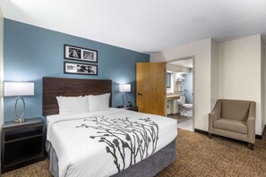 Caja fuerte, escritorio, espacio para trabajar con un portátil