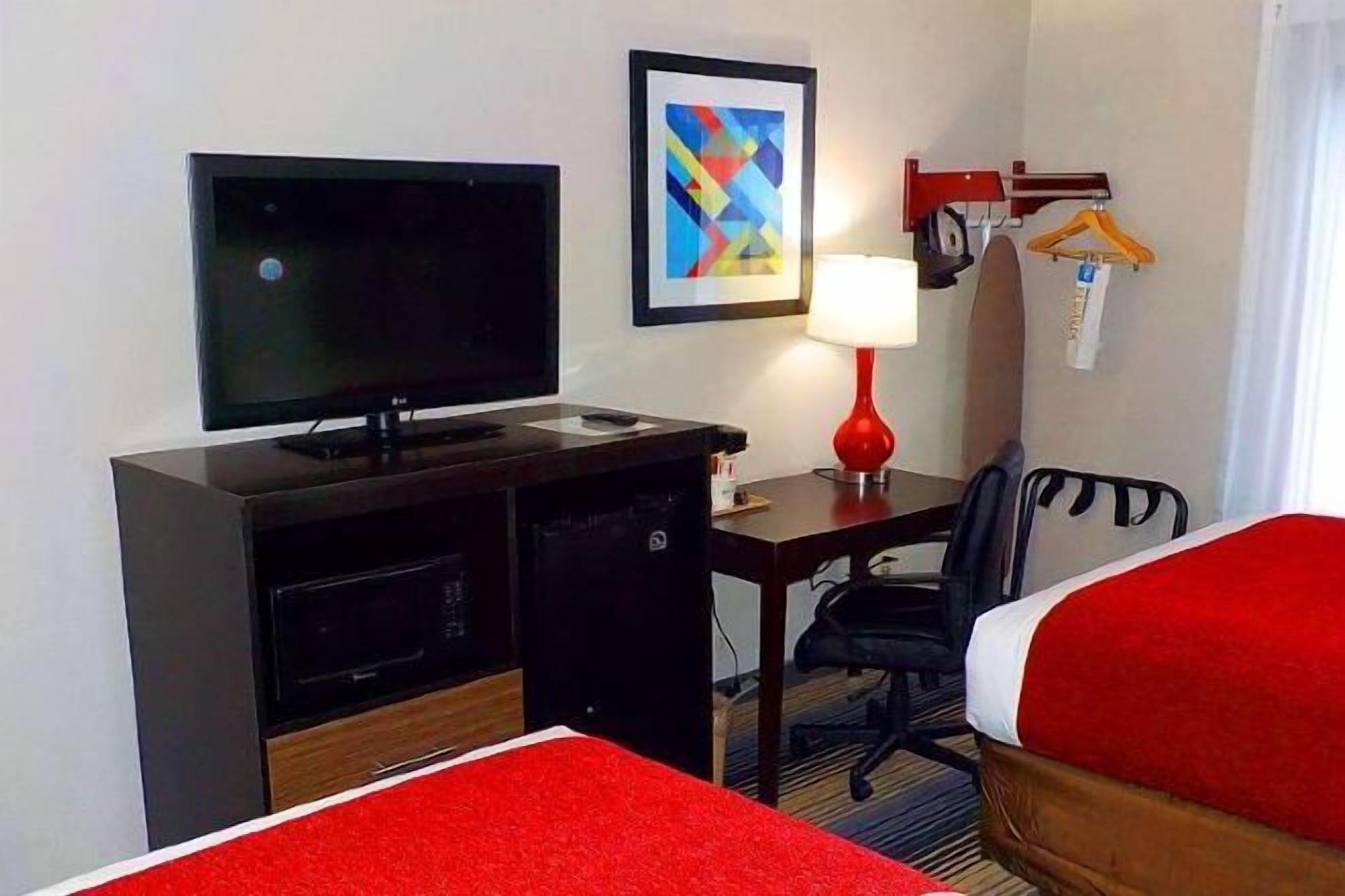 In-room safe, desk, laptop workspace, blackout drapes