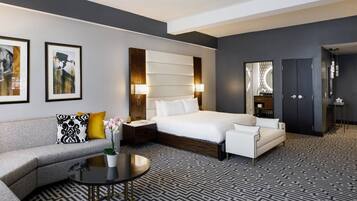 Egyptian cotton sheets, premium bedding, minibar, in-room safe
