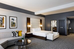 Egyptian cotton sheets, premium bedding, minibar, in-room safe