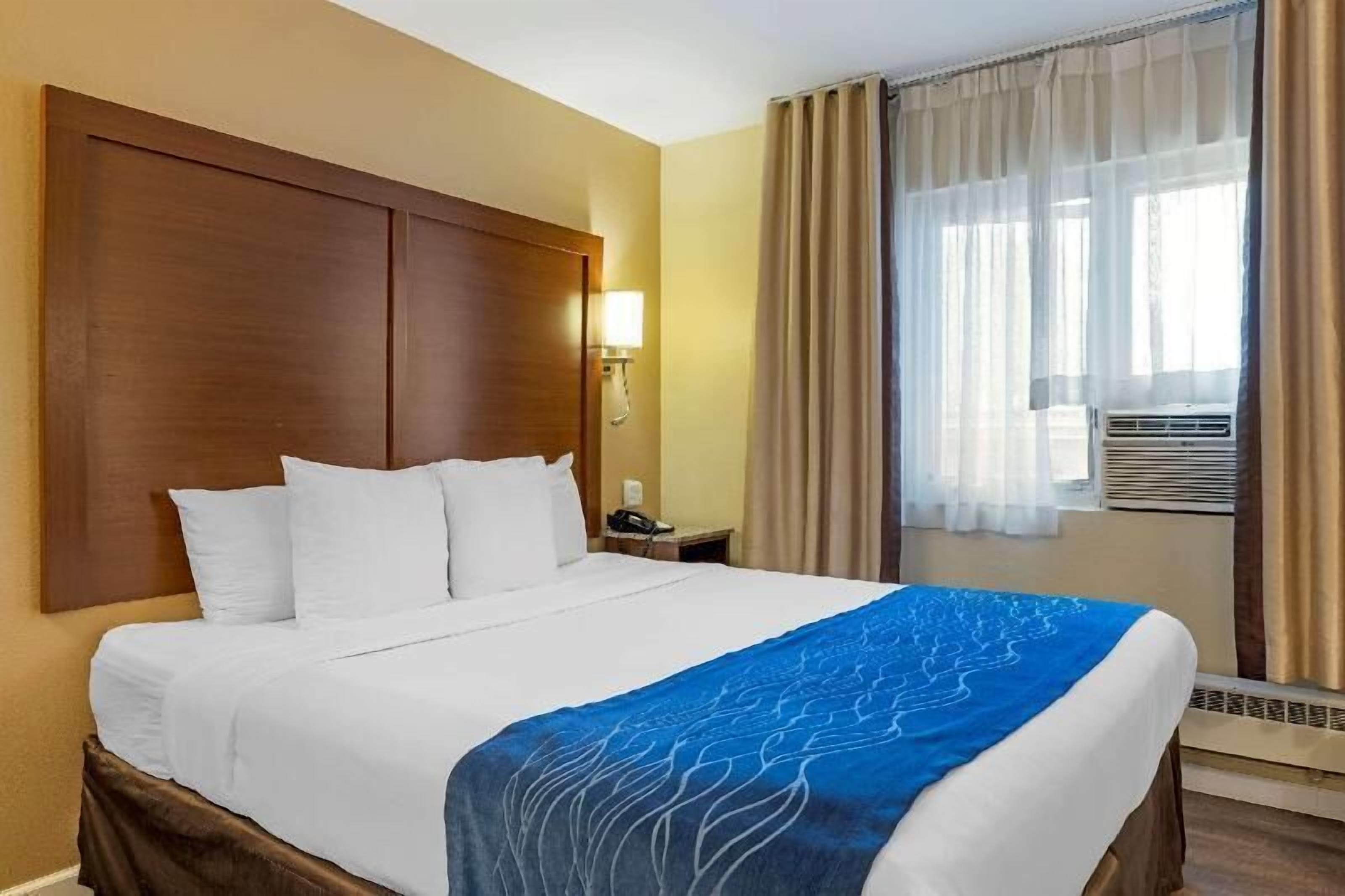 Premium bedding, down duvets, pillow-top beds, in-room safe