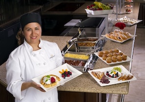 Free daily buffet breakfast