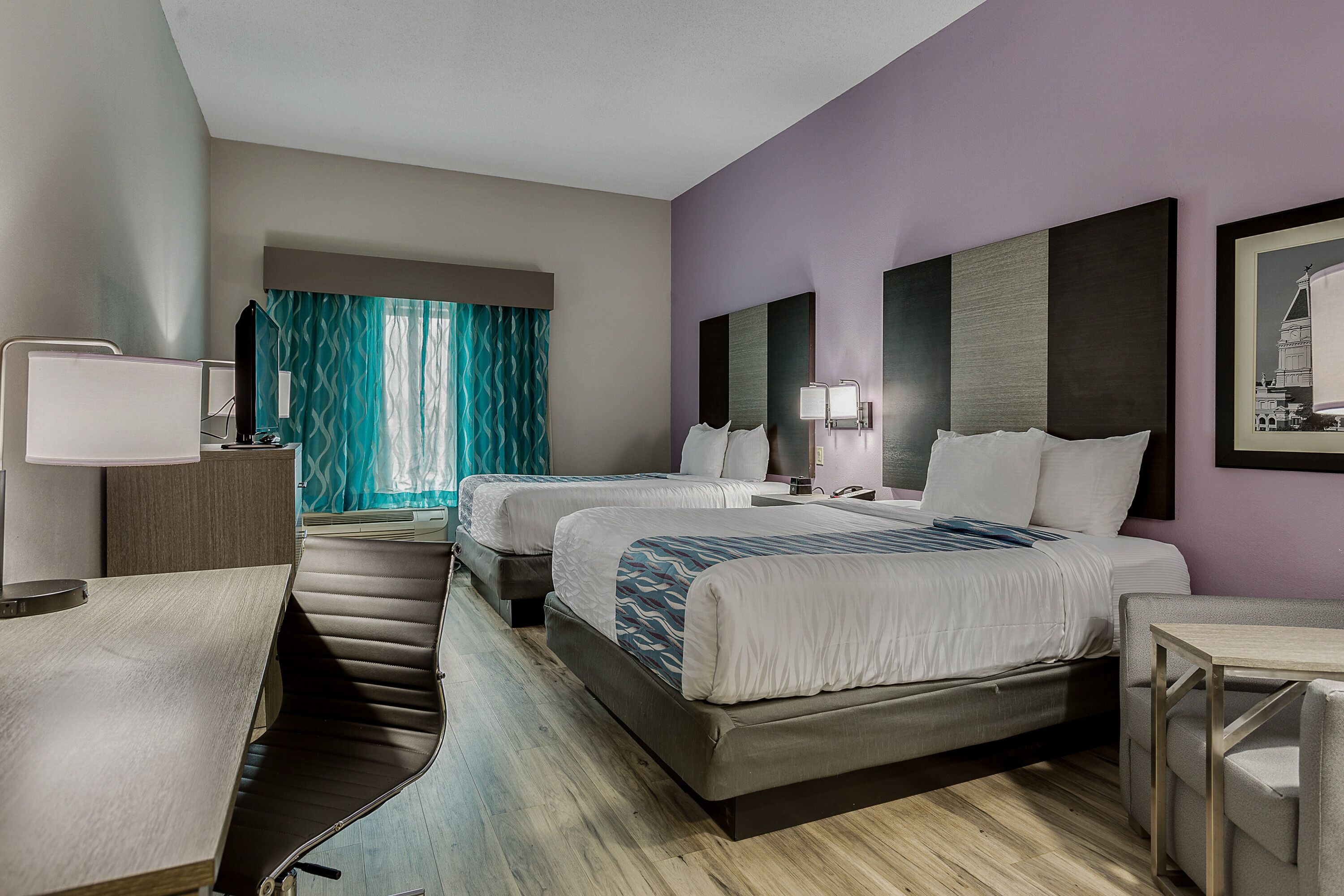 room, 2 queen beds, non smoking | premium bedding, desk, laptop workspace, free wifi