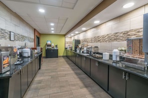 Free daily self-service breakfast