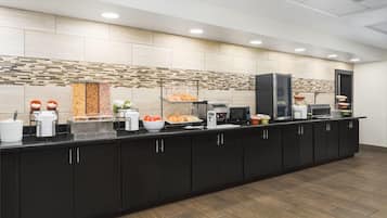 Free daily self-serve breakfast