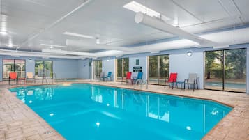 Indoor pool, open 6:00 AM to 10:00 PM, sun loungers