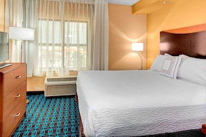 Premium bedding, individually furnished, desk, laptop workspace
