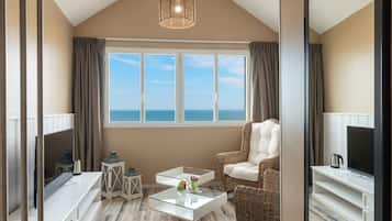 全景客房, 海景 | 1 間臥室、高級寢具、Select Comfort 床墊、客房內保險箱