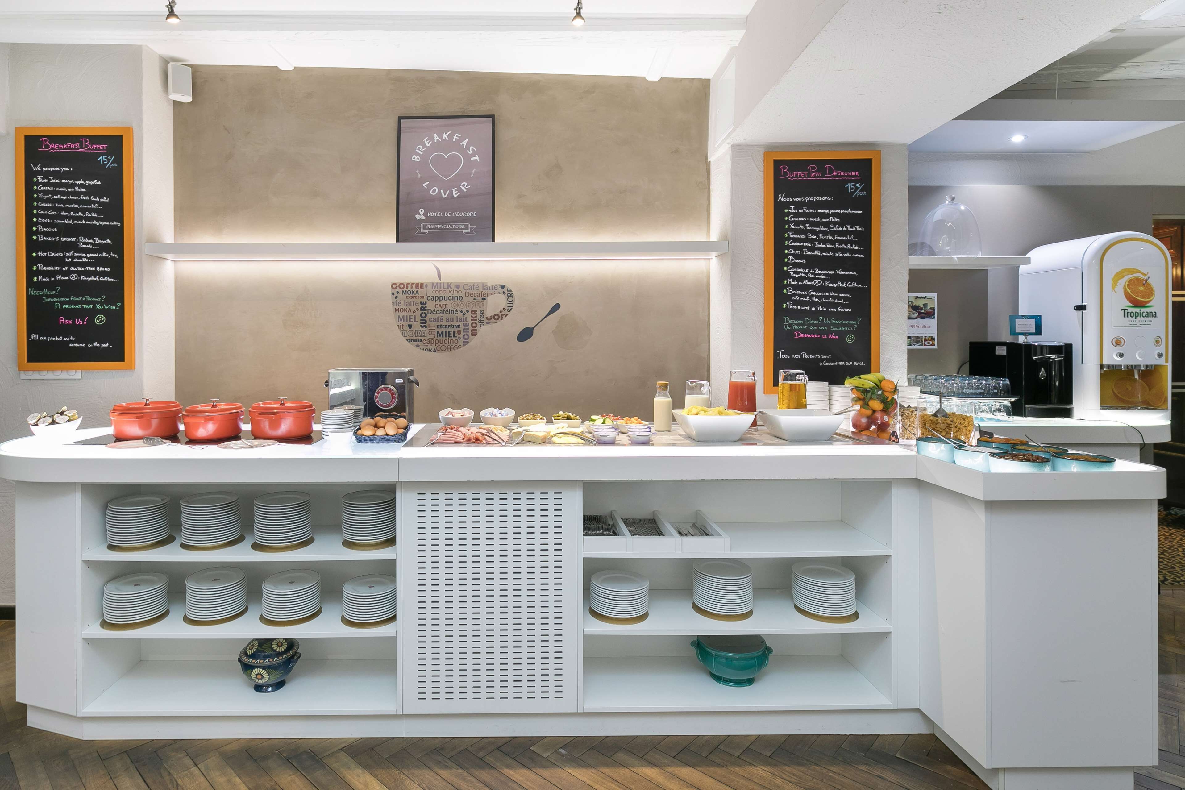 daily buffet breakfast (eur 18 per person)