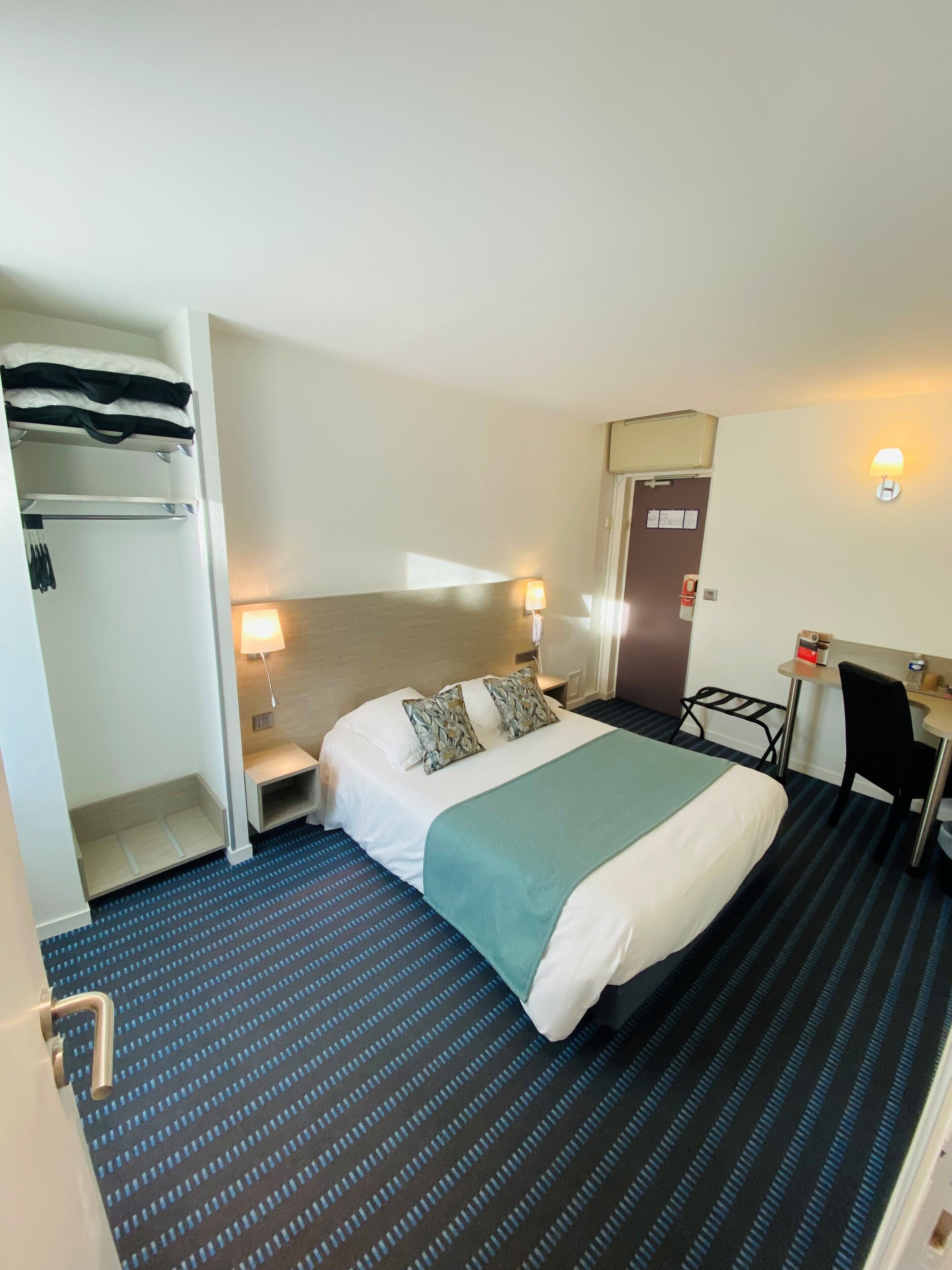 comfort double room | desk, blackout curtains, soundproofing, iron/ironing board