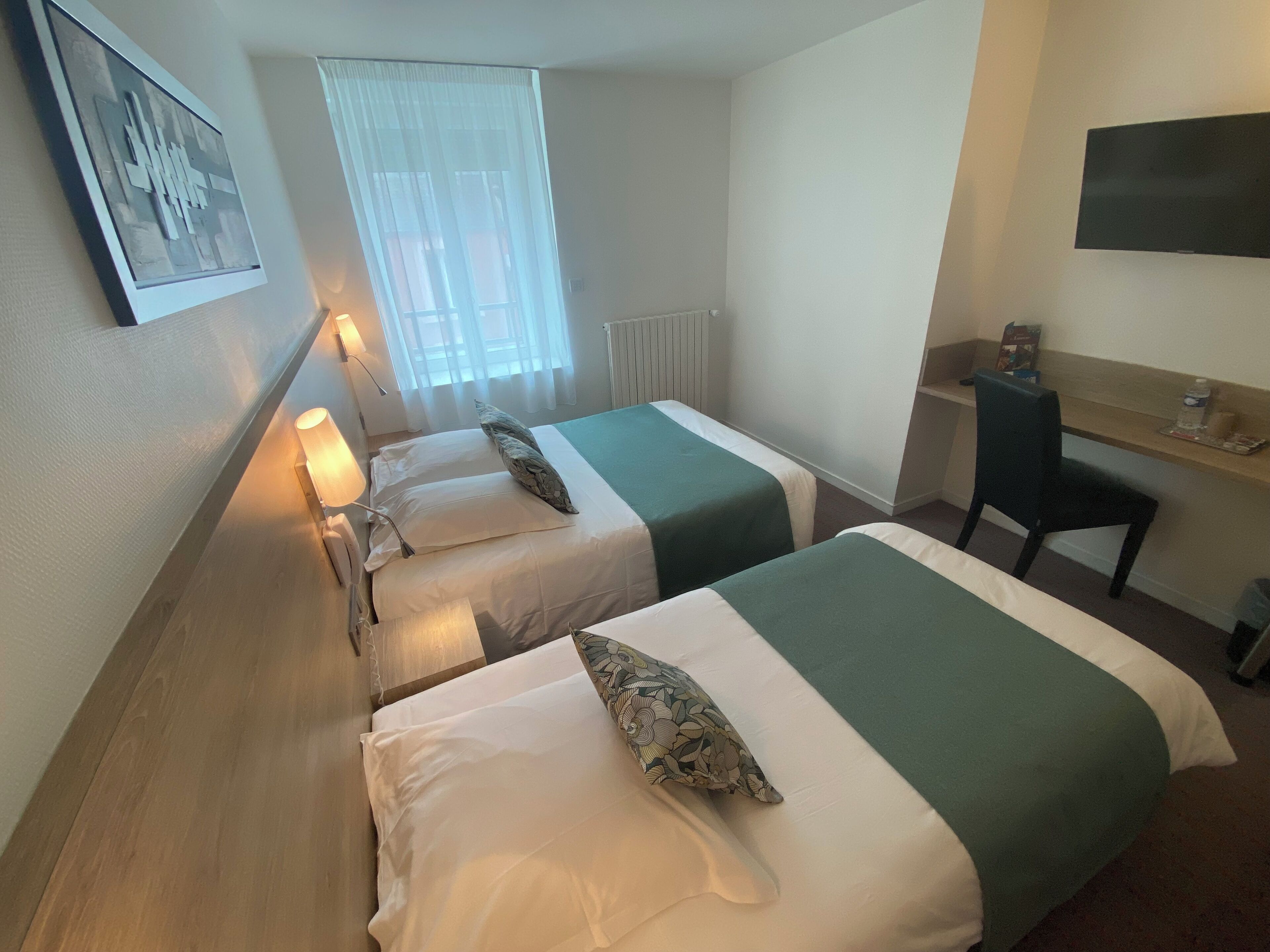 comfort triple room | desk, blackout curtains, soundproofing, iron/ironing board