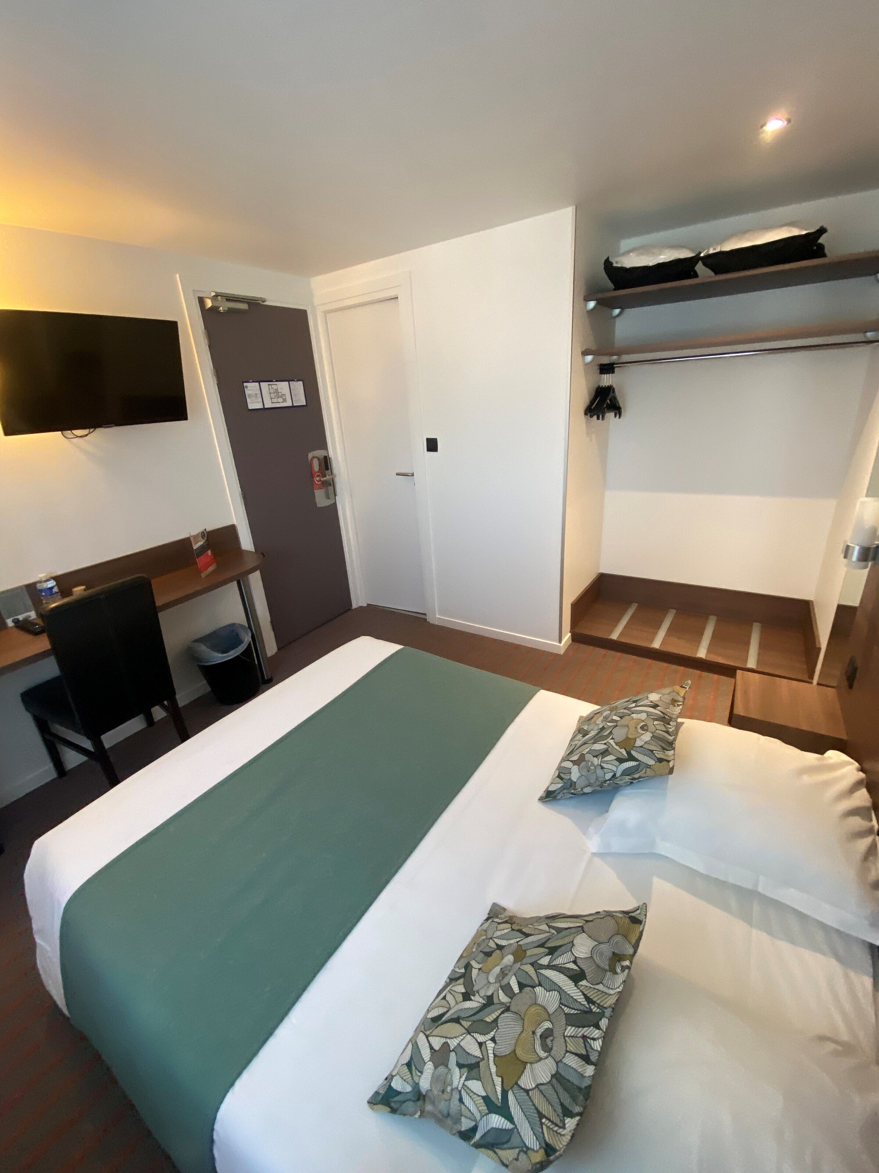 comfort double room | desk, blackout curtains, soundproofing, iron/ironing board