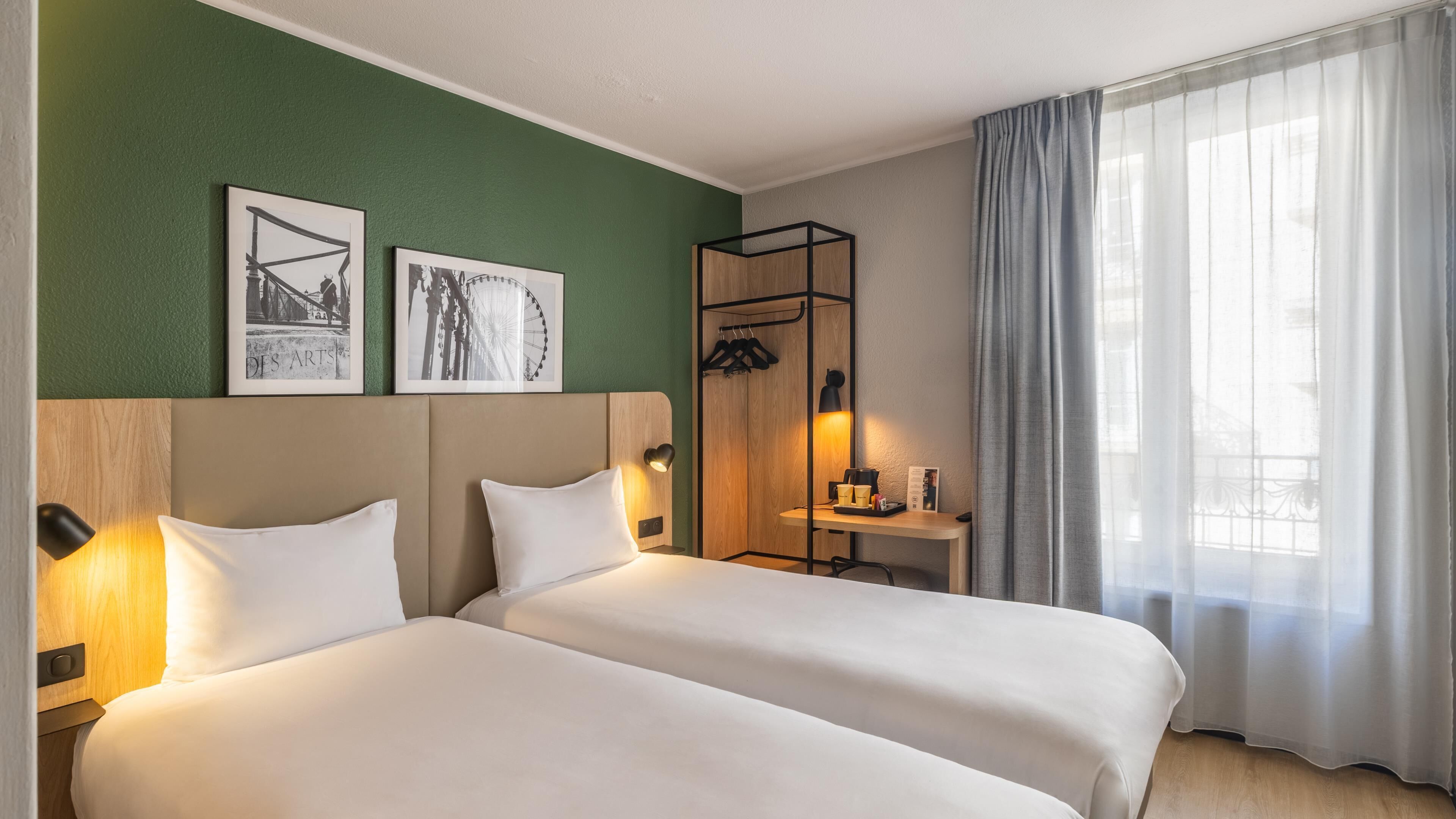 Premium bedding, desk, blackout curtains, iron/ironing board