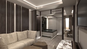 Suite, Whirlpool, Stadtblick | Badezimmer | Kostenlose Toilettenartikel, Haartrockner, Bidet, Handtücher