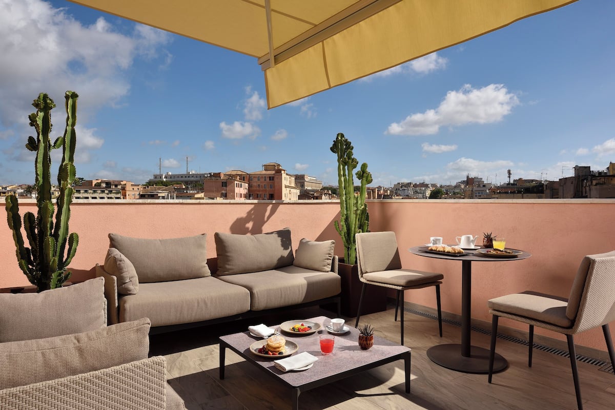 Presidentiële suite, sauna, uitzicht op de stad | Terras