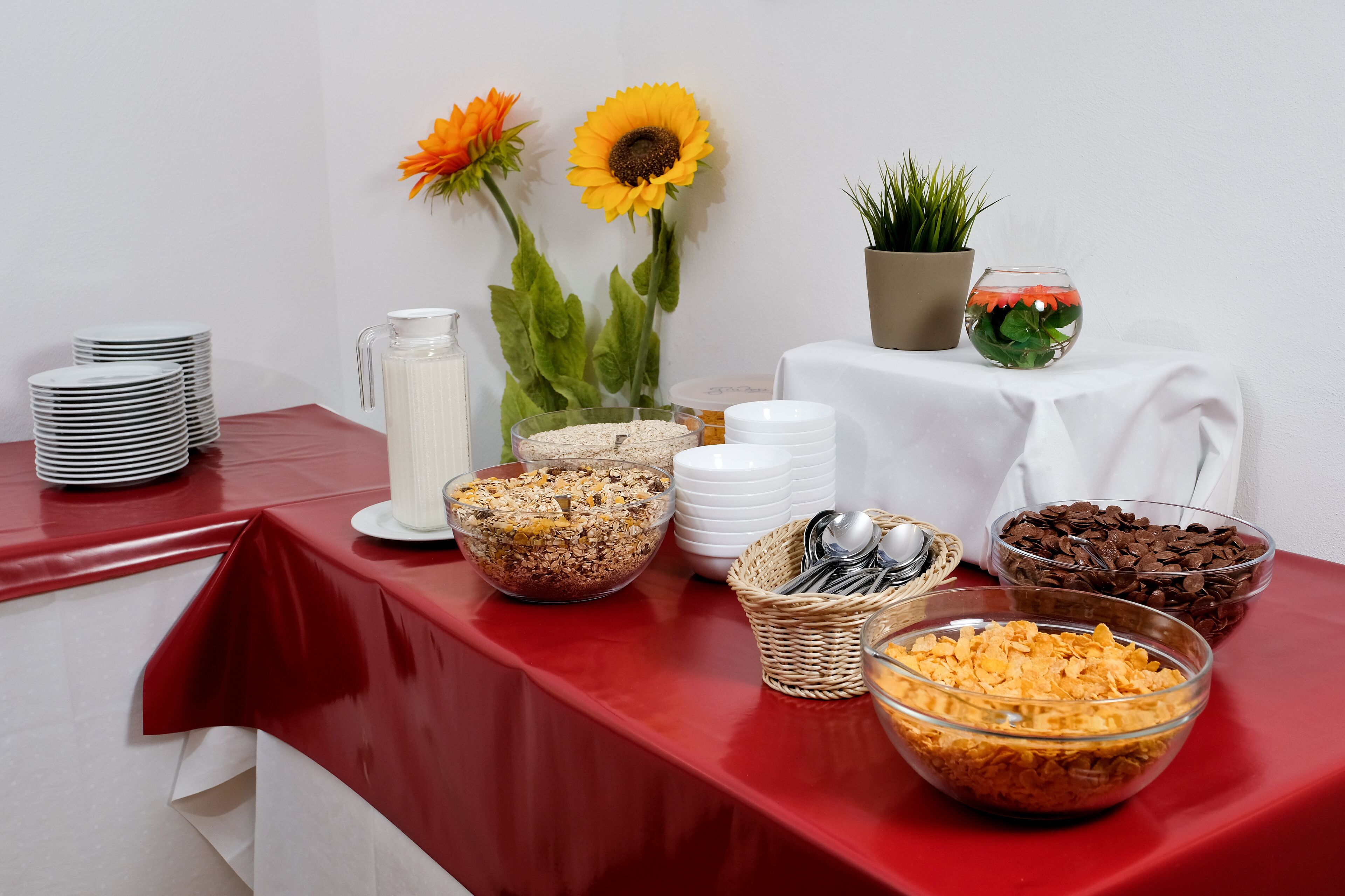 Dagelijks ontbijtbuffet (EUR 7.5 per persoon)