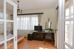 Double Room, Balcony, City View | In-room safe, desk, blackout drapes, iron/ironing board