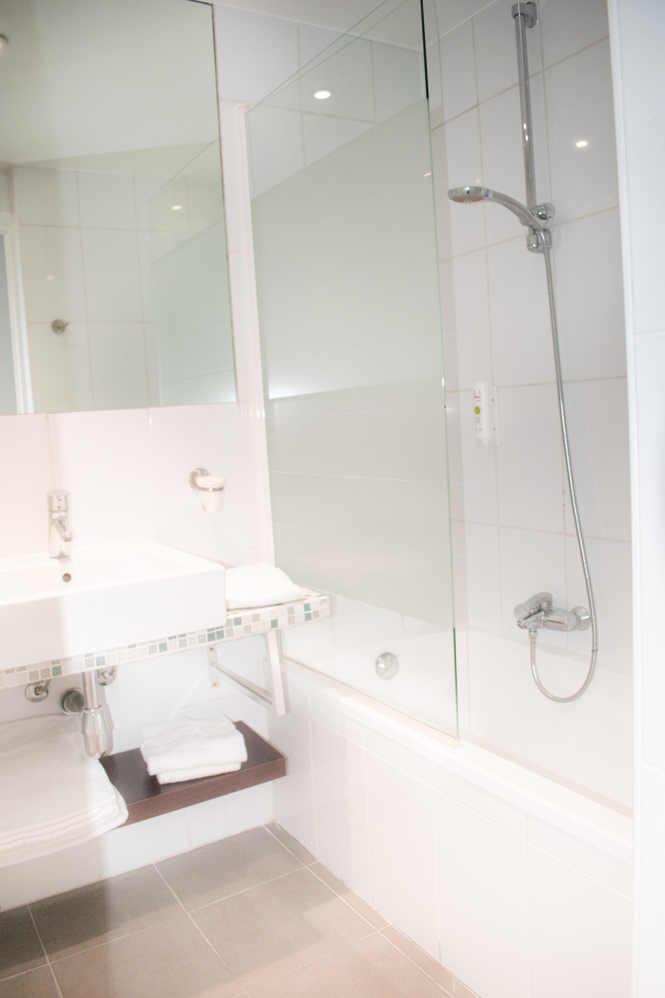 free toiletries, hair dryer, towels