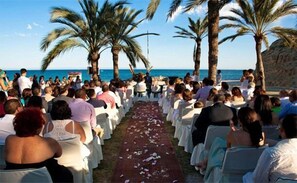Outdoor wedding area