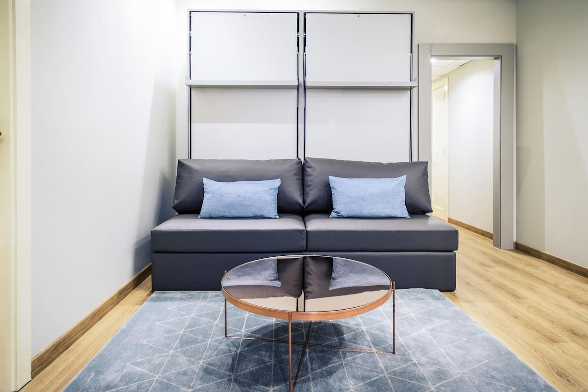 Junior-sviitti, 1 parisänky | Minibaari, työpöytä, äänieristys, ilmainen Wi-Fi