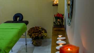 Body treatments, body scrubs, facials, manicures and pedicures